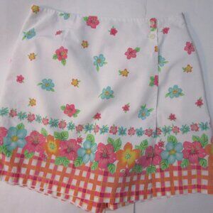 60s Short Skirt Athleisure Tennis Golf Floral Checks